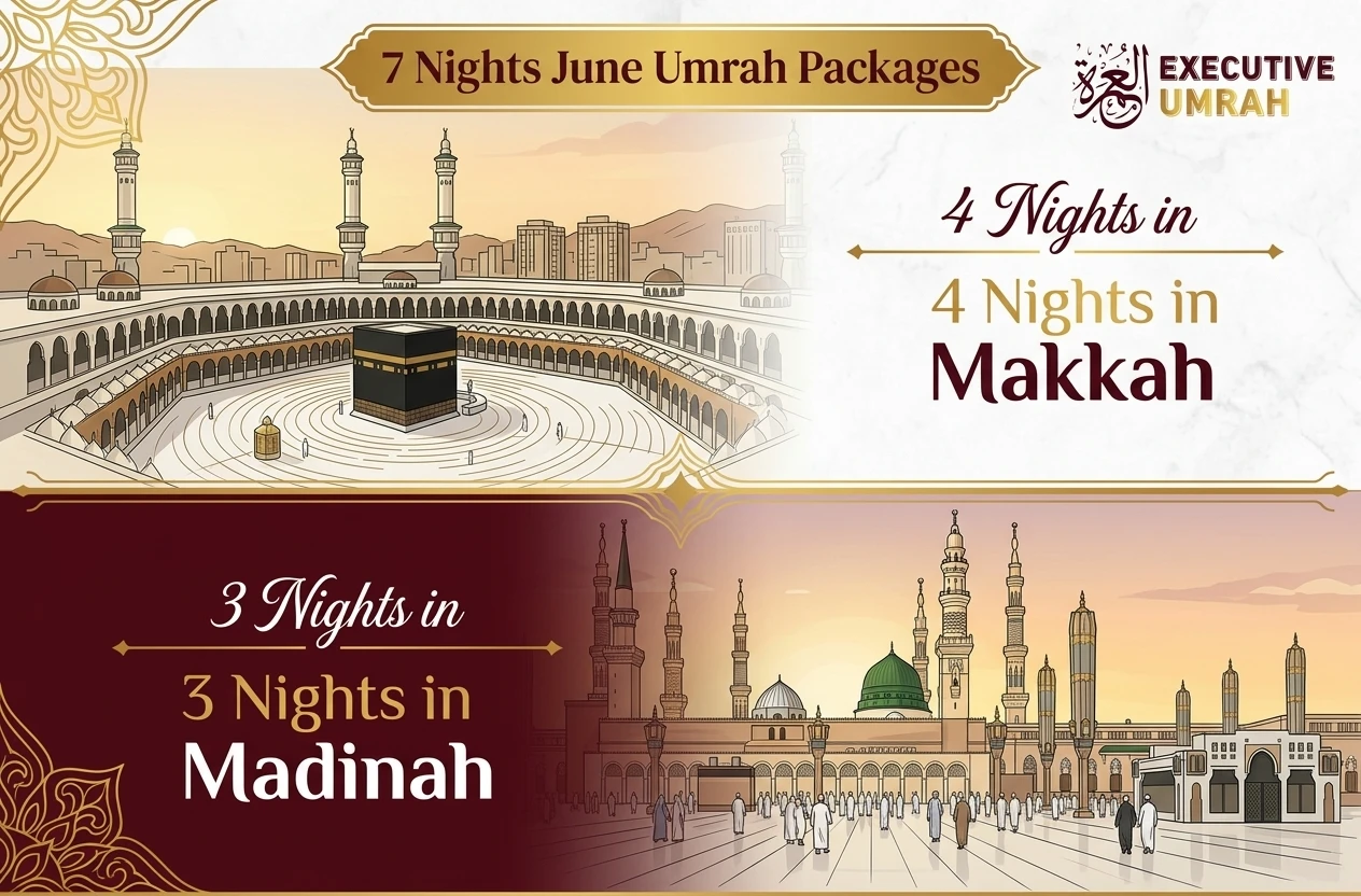 3 Star 7 Nights June Umrah Packages