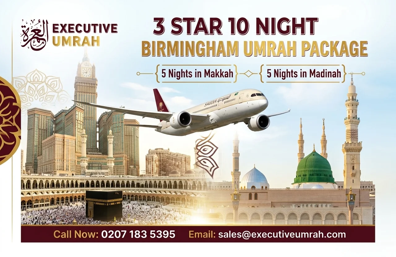 3 Star 10-Night Birmingham Umrah Package